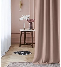 Tenda ad anelli oscurante in rosa cipria 140 x 280 cm