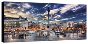 Stampa su tela Trafalgar square tramonto, multicolore 140 x 70 cm