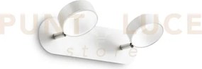 Oby applique a parete bianco orientabile 2 luci led 3000k 12w 1400...