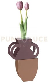 Vaso portafiore decorativo cribbio mocha mousse,viola ametista
