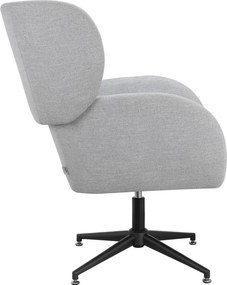 Poltrona in velluto grigio chiaro Vanessa - Støraa