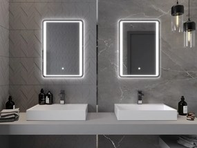 Mexen Zusa specchio da bagno retroilluminato 50 x 70 cm, LED 6000K, anti-appannamento - 9808-050-070-611-00