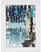 Quadro New York con cornice con argento Miro Silver, 70x70 cm