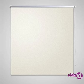 vidaXL Tenda a Rullo Oscurante 160 x 230 cm Bianco Avorio