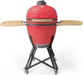 Barbecue A Carbone Kamado Fuji 54 cm Con Supporto E Ripiani Laterali