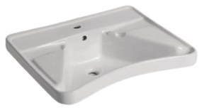 Lavabo Sospeso 66x56,5 Cm Bianco Lucido