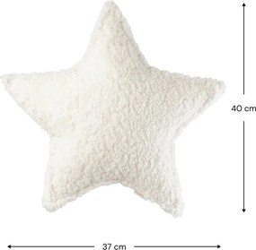 Cuscino per divano da bambini color crema con rivestimento in bouclé Star – Wigiwama