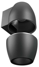 Applique Ovale Monodirezionale IP65 GU10 per esterni - Nera
