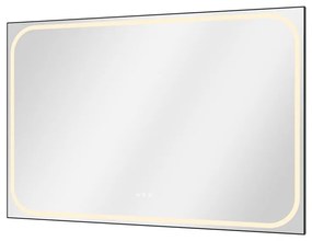 Specchio con illuminazione integrata bagno rettangolare SENSEA L 120 x H 80 x P 3 cm grigio / argento
