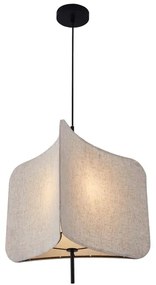 Lampadario a sospensione con filo HAVANA 1xE27/20W/230V diametro 50 cm beige