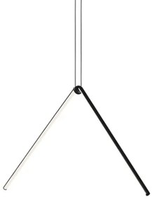 Flos Arrangements Broken Line Lampada a sospensione 102 cm a luce diffusa in alluminio Nero Opaco