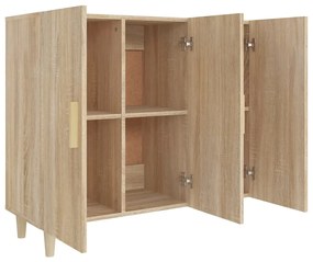 Credenza rovere sonoma 90x34x80 cm in legno multistrato