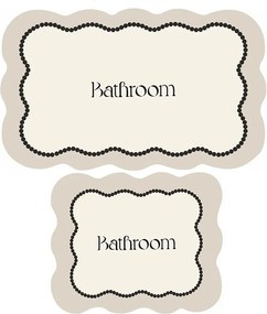 Set di tappetini per il bagno color crema 2 pz 60x100 cm Bounde – Foutastic