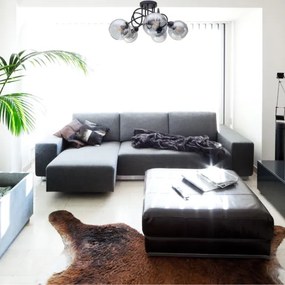 Lampadario a plafone LATIL 5xE27/60W/230V nero