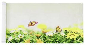 Schermo da balcone in plastica giallo-verde 500x85 cm Butterfly - Maximex