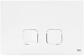 Placca cassetta wc Oli serie Plain in abs bianco con doppio scarico