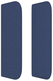 Testiera ad orecchio blu 147x16x78/88cm in tessuto