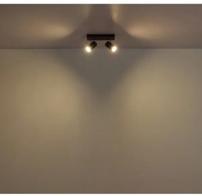 Globo 57909-2 - Faretto KAYDEN 2xGU10/25W/230V nero