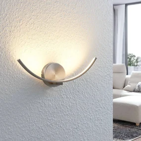Lindby Applique a LED Iven, larghezza 34 cm, nichel, 3.000 K