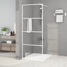 Parete Doccia Walk İn Bianca 80x195 Cm Vetro Trasparente Esg /