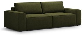 Divano letto verde scuro in tessuto bouclé 247 cm Jodie - Micadoni Home