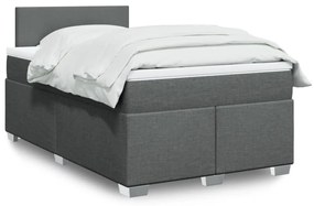 Giroletto A Molle Con Materasso Grigio Scuro 120x200 Cm Tessuto /