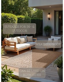 Tappeto da interno/esterno beige/avorio 160x230 cm Duet Kona – NORTHRUGS