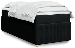 Giroletto A Molle Con Materasso Nero 90x190 Cm İn Tessuto /