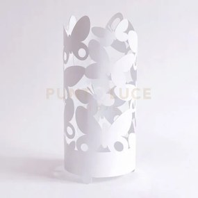 Porta ombrelli con farfalle butterfly bianco in ferro 23x55cmh