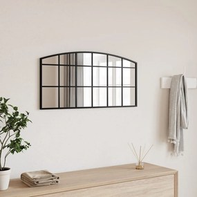 Specchio Da Parete Nero 80x40 Cm Arco İn Ferro /