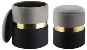 Eglo 424021 - SET 2x Sgabello MASHIKE diametro 31,5/36 cm grigio/nero/oro