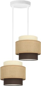 Brilagi - Lampadario a sospensione su cavo RESNA 2xE27/60W/230V Ø 30 cm beige/nero