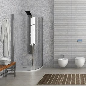 Box doccia semicircolare 80x80 battenti con apertura totale | KS800K - KAMALU