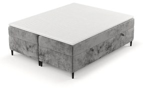 Letto boxspring grigio scuro con contenitore 160x200 cm Araya - Maison de Rêve