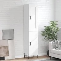 Credenza 34,5x34x180 cm in Legno Multistrato Bianco Lucido 3200139