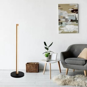 Lampada da terra LED VERDE LED/18W/230V 3000K rovere/nero