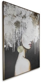 Quadro con elementi dipinti a mano 70x100 cm Mary - Styler