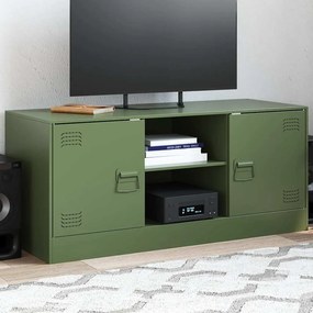 Mobile Tv Verde Oliva 99x39x44 Cm İn Acciaio /