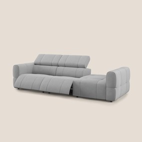Giotto Divano con terminale e opzione relax elettrico in microfibra effetto velluto impermeabile T09