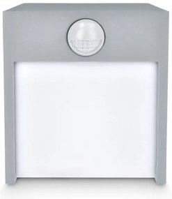 Brilagi TERNI LED/12W/230V lampada da parete esterna con sensore grigia IP44