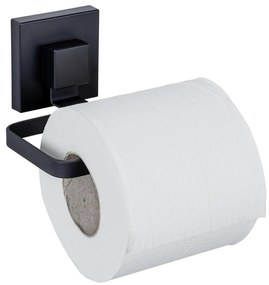 WENKO 71447800 - Porta rotolo per carta igienica VACUUM-LOC QUADRO ED 14x11 cm nero