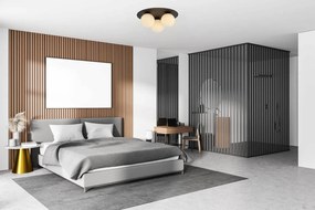 Lampada da soffitto Solar Nera con sfere satinate E14