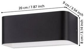 Eglo 901017 - Applique a LED SANIA LED/10W/230V 3000K nero