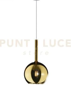 Lampadario a sospensione vetro 1555 medio oro 1 luce attacco e27 ro...