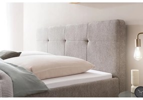 Letto matrimoniale imbottito grigio/marrone rete non inclusa 180x200 cm Smart – Meise Möbel