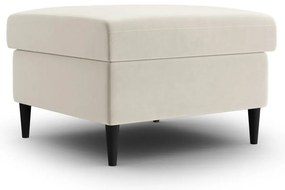 Poggiapiedi beige con rivestimento in velluto Kyoto – Cosmopolitan Design