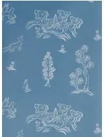 Andrew Martin Carta da parati Wychwood - Happy Blue