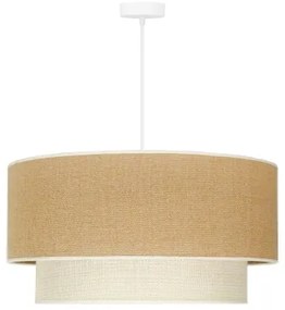 Duolla - Lampadario a sospensione con filo YUTE BOHO 3xE27/15W/230V diametro 60 cm marrone/color crema