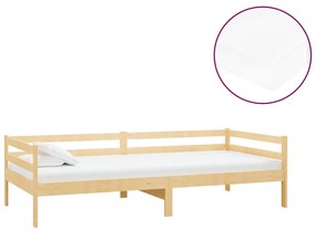 Divano letto con materasso 90x200 cm legno massello di pino