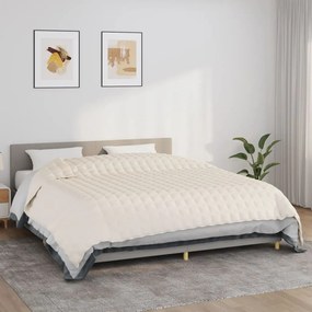 Coperta Ponderata Crema Chiaro 220x260 Cm 15 Kg Tessuto /